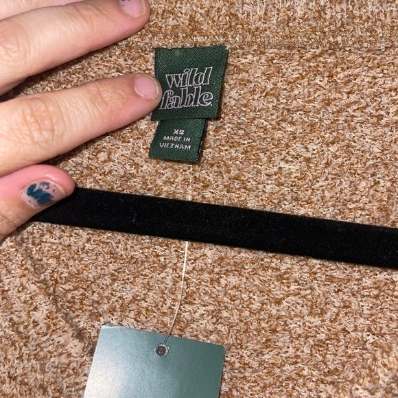 NWT XS Wild Fable Brown Sweater crop top shirt - Picture 5 of 6